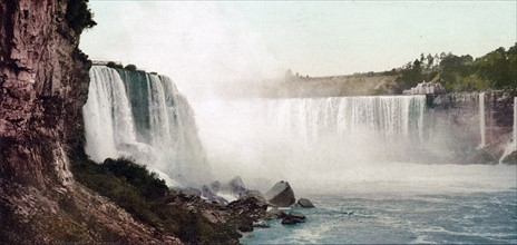 Niagara Falls, general view from Cave of the Winds 1900