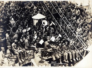 African American band members on the U.S.S. Philippine, 1919
