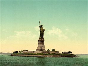 Statue of Liberty, New York Harbour c1905.