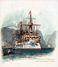 The cruiser SMS Kaiserin Augusta in Norway