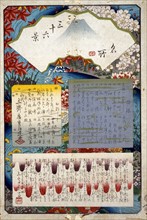 Title page and table of contents. By Hiroshige, 1797-1858