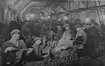 Underground arms factory in the cliffs, 1942
