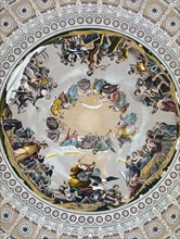 Brumidi's allegorical painting in dome of U.S. Capitol building