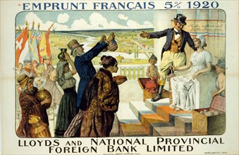 American poster for the reconstruction of France, 1920