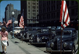 Street scene in Lincoln, 1942