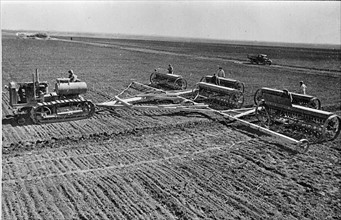 Sowing on a collective farm in USSR, 1930-1940