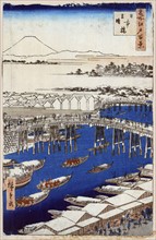 Nihonbashi, clearing after snow by Hiroshige