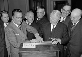 J. Edgar Hoover fingerprinting Vice President John N. Garner