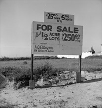 Housing for lettuce workers on edge of town; Salinas, California 19380101