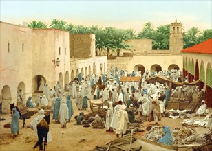 Market, Biskra, Algeria Algeria, 1899