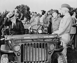 President Roosevelt reviewing American troops in Casablanca, 1943