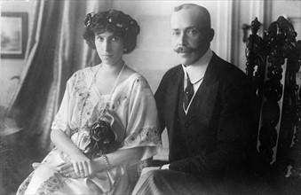 Prince William of Wied with his wife Princess Sophie Helene Cecilie