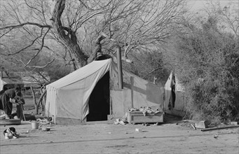 Camp of migrant workers near Harlingen, Texas 19390101