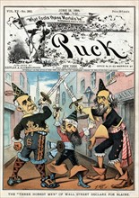 Caricature about Wall Street, 1884