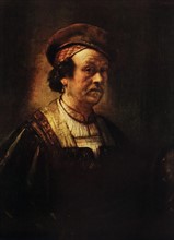 Rembrandt Harmenszoon van Rijn's painting titled 'Man with Beret'