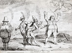 Satirical etching by James Gillray