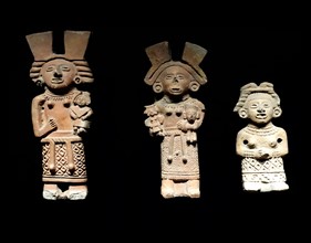 Stone figurines of Cihuacoatl, Aztec Goddess of fertility, from Mexico