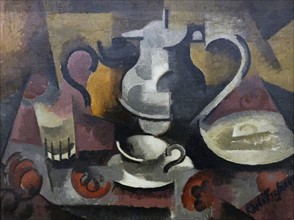 Painting titled 'Still life with three handles' by Roger de La Fresnaye