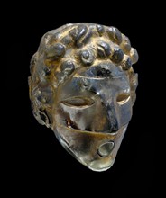 Gold painted glass wall fountain mask by Henri Edouard Navarre