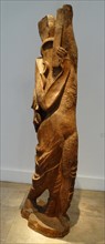 Elm wood sculpture titled 'Orpheus' by Ossip Zadkine