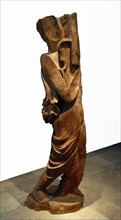 Elm wood sculpture titled 'Orpheus' by Ossip Zadkine