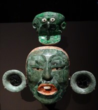 Jade funerary mask from Campeche, Mexico