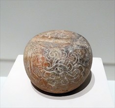 Limestone ball game Marker's Sphere from Tabasco, Mexico