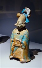 Ceramic whistle representing a noblewoman from Campeche, Mexico