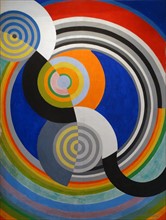 Painting titled 'Rhythm No.2 decoration for the Salon des Tuileries' by Robert Delaunay