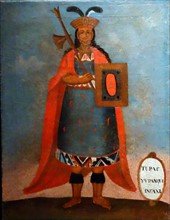 Spanish colonial portrait of the Inca King Tupac Yupanqui, the tenth Sapa Inca (1471–93)