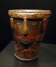 Peruvian, Spanish Colonial-Inca culture, ceremonial goblet