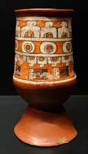 Mixtec terracotta vase, Pueblo state, Cholula, Mexico. 1000-1521 AD