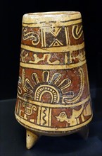 Zapotec terracotta vase from Oaxaca, Mexico. 250-600 AD