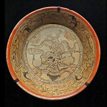 Mayan plate, made from terracotta. From Calakmul, Mexico