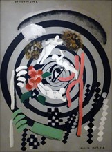 Ostophone II, 1921-1922, oil and ripolin on canvas. By Francis Picabia 1879-1953. French avant-garde painter, poet and typographist. After experimenting with Impressionism and Pointillism, Picabia bec...