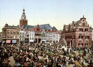 The great market, Nymegen (i.e. Nijmegen), Holland