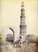Qutb Minar in Delhi by Samuel Bourne