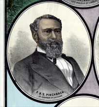 Pinckney Benton Stewart Pinchback, first person of African descent to become governor of a U.S. state