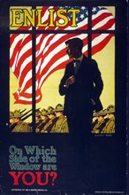 American World war One propaganda recruitment poster. 1917