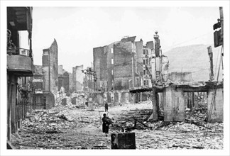 Spanish Civil War: the Spanish town of Guernica, after the bombing