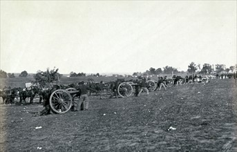 Union Army artillery at the Battle of Fredericksburg