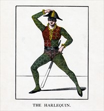An American illustration of a harlequin 1870