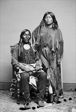 Photographic print of Kiowa Indians; Lone Wolf and his wife Elta