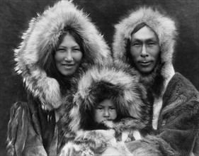 Photographic print depicting the Noatak Eskimo family