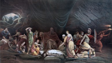 The Court of Death - from The original painting by Rembrandt Peale.