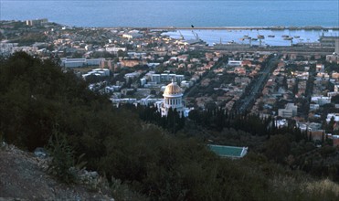 Mount Carmel in Haifa in Israel, the location for the Baha'i Shrine of the Bá
