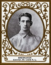 Roger Bresnahan, St. Louis Cardinals, baseball card portrait. Card set : Ramly Cigarettes. Issued by American Tobacco Company.