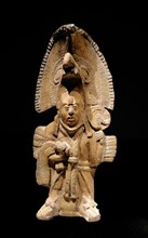 Mayan ceramic figurine of a Lord, 600-900 AD Mexican