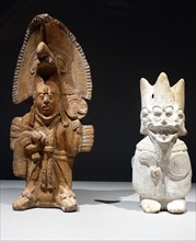 Mayan ceramic figurine of a Lord And of a Warrior,