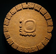 Mayan stone disk monument from Tonina